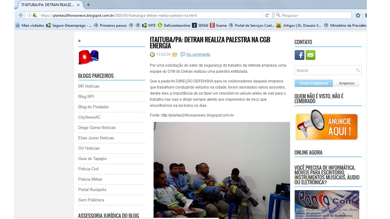 Palestra direção defensiva em Itaituba